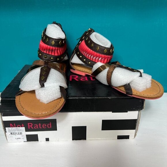 Not Rated lemon twist gladiator flat sandal size 6.5 - Picture 1 of 7